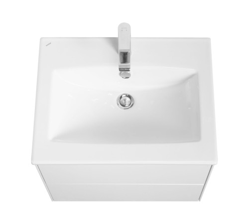 Комплект мебели для ванной Aquaton Сохо 60 Белый глянец с раковиной Элина 60 1A2580K2AJ010