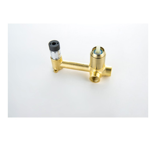 Смеситель для раковины настенный Aquanet Oberon скрытого монтажа шлифованное золото AQ1213BG