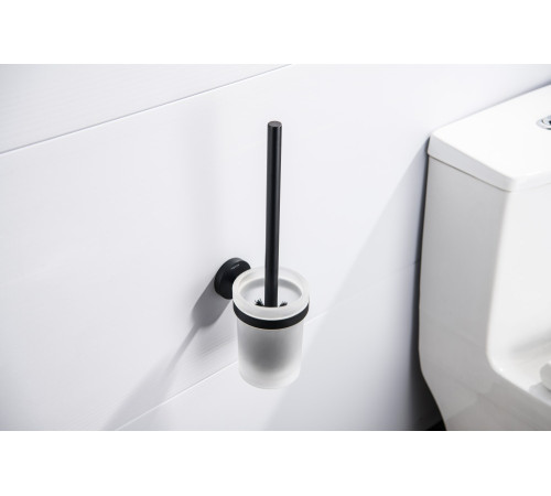 Ершик для унитаза Aquanet Европа матовый черный AQ4110MB