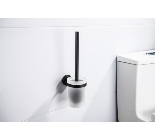 Ершик для унитаза Aquanet Европа матовый черный AQ4110MB