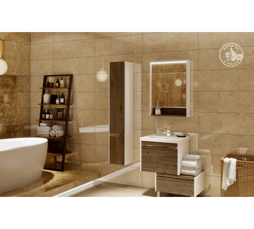 Шкаф-колонна AQUATON Капри левая Таксония темная 1A230503KPDBL