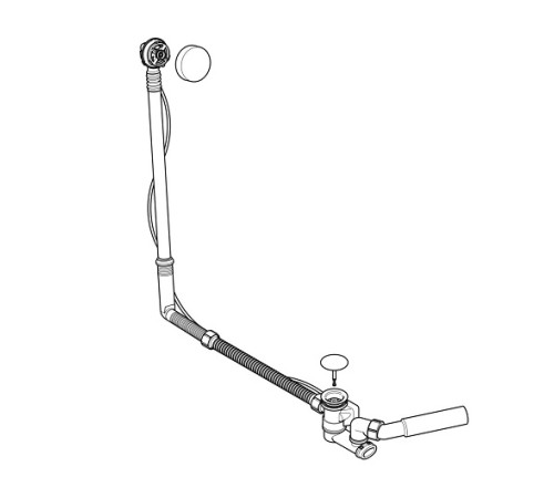 Слив-перелив Geberit d52 длина 73 см с декоративным комплектом глянцевый хром 150.525.21.6