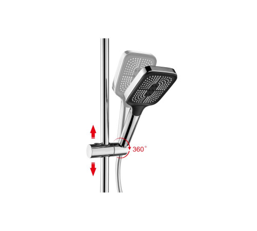 Душевая система со смесителем для ванны Aquatek Поларис 295х195 мм хром AQ3040CR