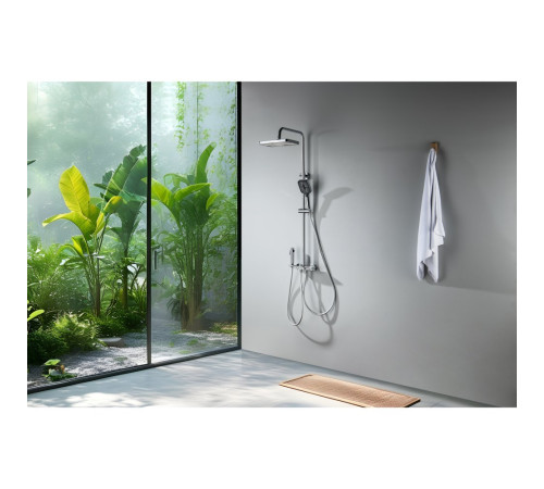 Душевая система со смесителем для ванны Aquatek Поларис 295х195 мм хром AQ3040CR