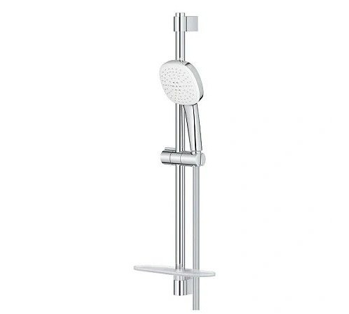Душевой гарнитур GROHE Tempesta Cube 110 2 режима штанга 600 мм шланг 1750 мм полочка хром 27928003