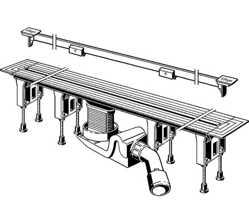 Душевой лоток Viega Advantix Vario 300-1200 мм глянцевый хром 704360