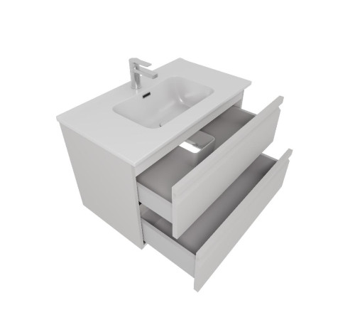 Комплект мебели для ванной AQUATON ВЕГА 80 с раковиной AQ0480-00 серый туман AQ77080-LG