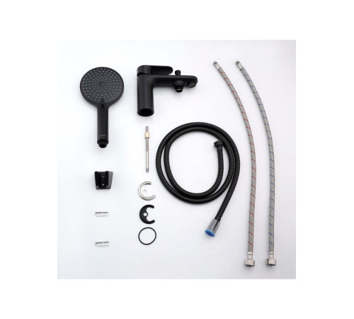 Смеситель на борт ванны Aquanet Ника на 1 отверстие матовый черный AQ1844MB