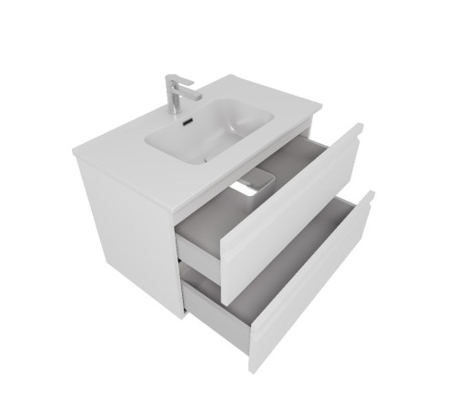 Комплект мебели для ванной AQUATON ВЕГА 80 с раковиной AQ0480-00 белый матовый AQ77080-MW