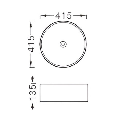 Раковина накладная Aquanet Европа 415x415x135 мм матовый черный AQ5558-MB