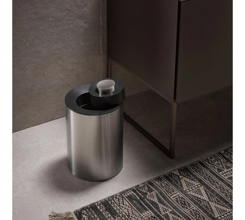 Мусорное ведро KEUCO PLAN 5 л хром/черно-серый 04989010037