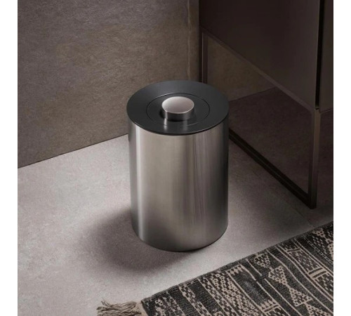 Мусорное ведро KEUCO PLAN 5 л хром/черно-серый 04989010037