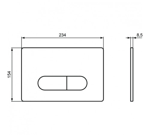 Кнопка смыва Ideal Standard Oleas M1 механическая черный матовый R0115A6