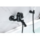 Смеситель для ванны Aquanet Классик с душевым набором матовый черный AQ1549MB
