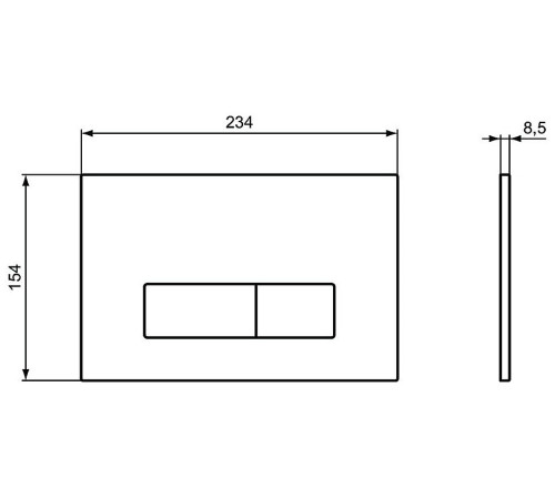 Кнопка смыва Ideal Standard Oleas M2 механическая черный матовый R0121A6