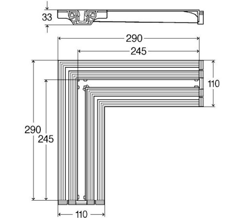 Угловой соединительный элемент 90° Viega Advantix Vario 290х290 мм 4965.14 708924