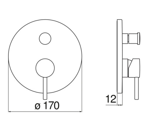Смеситель для ванны Paffoni LIVE внешняя часть матовый белый LV00100/EWM