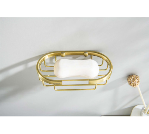 Мыльница-решетка Aquanet AQ4956BG шлифованное золото AQ4956BG