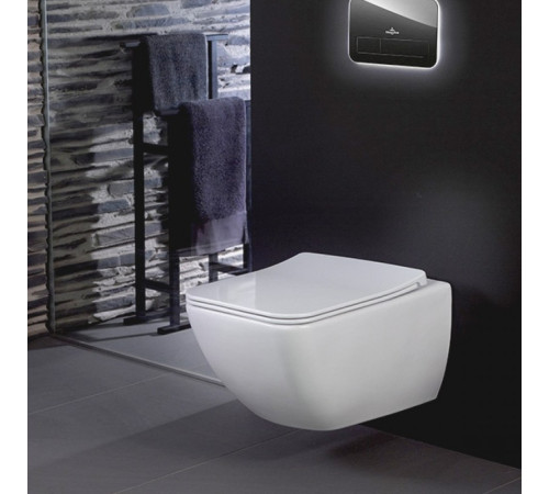 Сиденье для унитаза Villeroy & Boch Venticello SlimSeat с крышкой Soft Closing Quick Release Альпийский белый 9M80S101