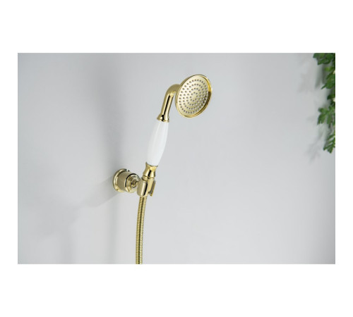 Смеситель для ванны Aquanet Классик с душевым набором полированное золото AQ1549PG