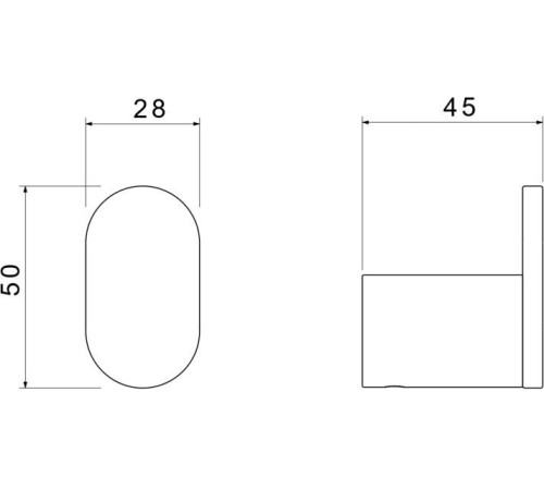 Крючок для полотенец Aquatek Лира матовый черный AQ4425MB