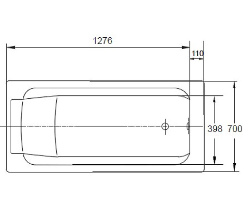Ванна чугунная Jacob Delafon Parallel 150х70 см без отверстий для ручек E2946-00
