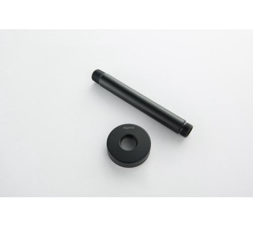 Держатель верхнего душа потолочный Aquanet 150 мм матовый черный AQ2171MB