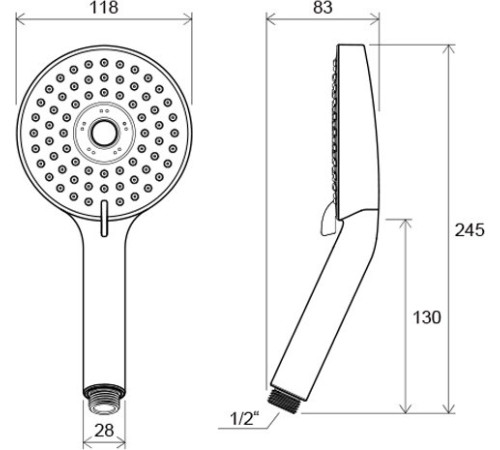 Душевая лейка RAVAK Flat 953.00 X07P009