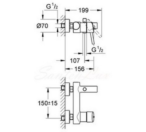 Смеситель для ванны GROHE Concetto New хром 32211001