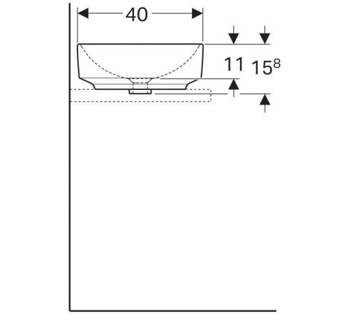 Раковина накладная Geberit VariForm овальная 55х40 см без перелива 500.771.01.2