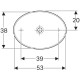 Раковина накладная Geberit VariForm овальная 55х40 см без перелива 500.771.01.2