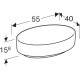 Раковина накладная Geberit VariForm овальная 55х40 см без перелива 500.771.01.2