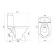 Унитаз-компакт Santek РИМИНИ 2-режимный с сиденьем из полипропилена 1.WH50.1.523