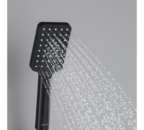 Ручной душ Aquanet Лира Select 80 3jet матовый черный AQ2005MB