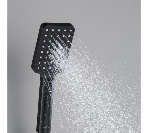 Ручной душ Aquanet Лира Select 80 3jet матовый черный AQ2005MB