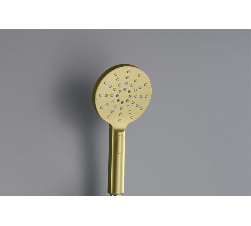 Ручной душ Aquanet Оберон Select 120 3jet шлифованное золото AQ2006BG
