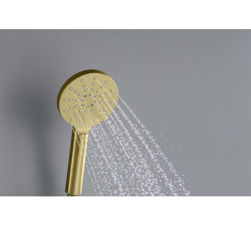 Ручной душ Aquanet Оберон Select 120 3jet шлифованное золото AQ2006BG