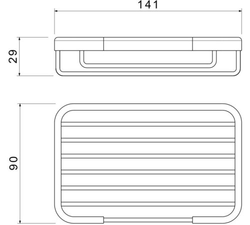 Мыльница-решетка Aquanet AQ4946CR хром AQ4946CR