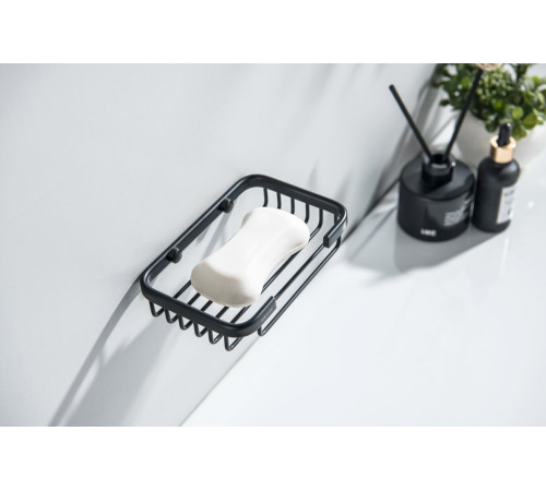 Мыльница-решетка Aquanet AQ4946MB матовый черный AQ4946MB