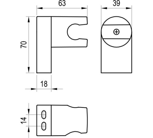 Держатель для душевой лейки поворотный RAVAK 611.00 X07P011