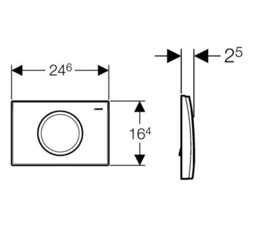 Смывная клавиша Geberit Delta15 смыв-стоп альпийский белый 115.109.11.1