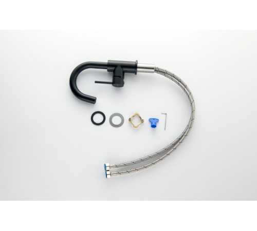 Смеситель для раковины Aquanet Europa без донного клапана матовый черный AQ1307MB