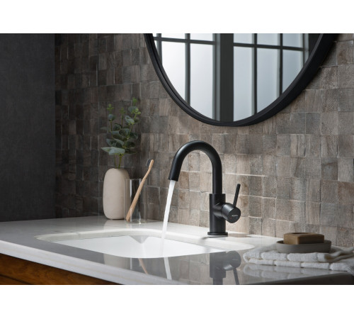 Смеситель для раковины Aquanet Europa без донного клапана матовый черный AQ1307MB