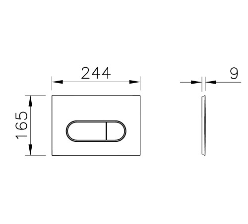 Панель смыва VitrA Root Round матовый черный 740-2211