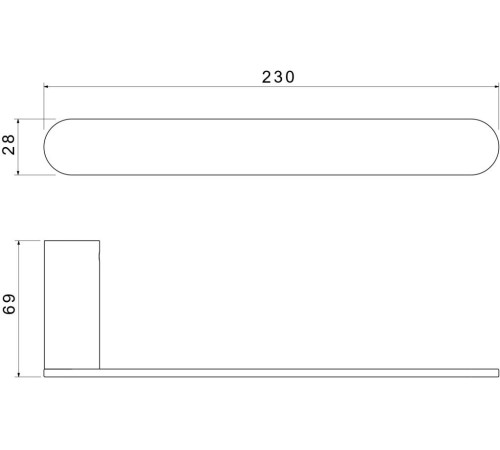 Полотенцедержатель Aquatek Лира матовый черный AQ4419MB