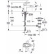 Смеситель для биде GROHE Eurocube с донным клапаном хром 23138000