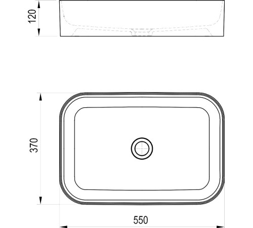 Раковина-чаша RAVAK Ceramic Slim R 550 белый XJX01155002