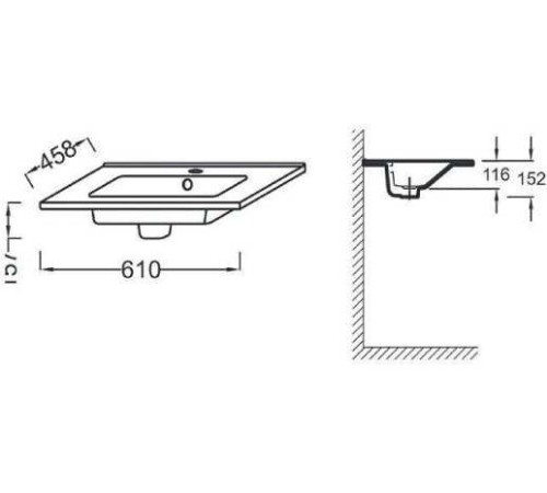 Раковина Jacob Delafon Ola 60 см EXSA112-00