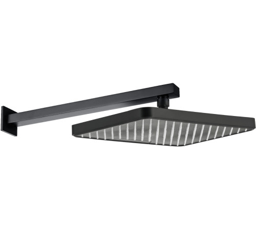 Верхний душ Aquanet AQ2081MB прямоугольный настенный 305х205х25 мм матовый черный AQ2081MB