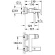 Смеситель для ванны GROHE Eurocube с душем хром 23140000